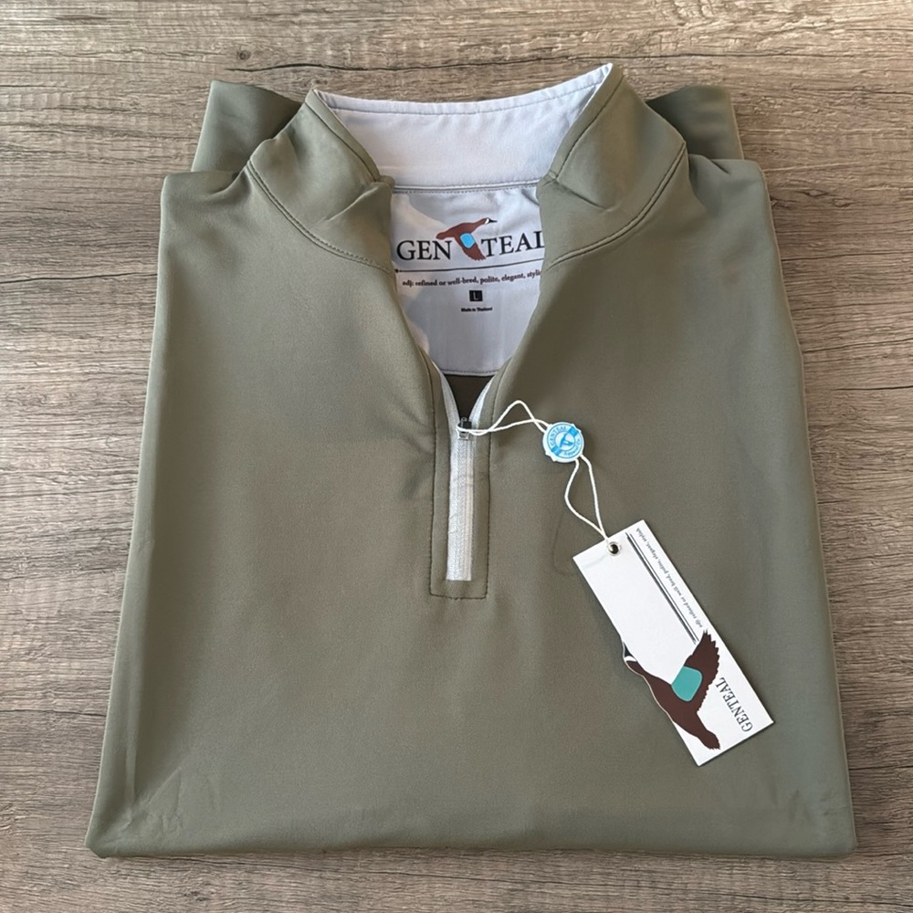 Men’s Genteal Olive Green 1/4 Zip Vest